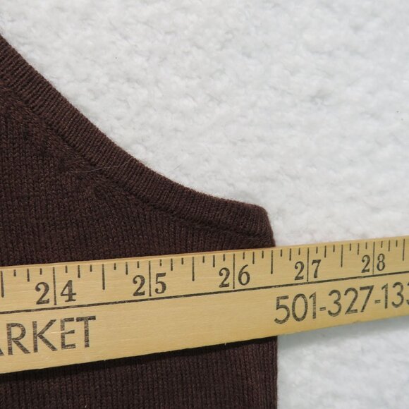 Jessica London Sweater Womens Size 26/28 Sleeveless Turtleneck Brown Knit New - Picture 9 of 10